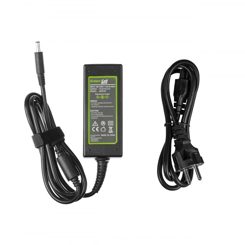 Maitinimo adapteris Green Cell AD57AP 45 W 19,5 V 2,31 A, skirtas Dell nešiojamiesiems kompiuteriams, vidaus naudojimui, juodas