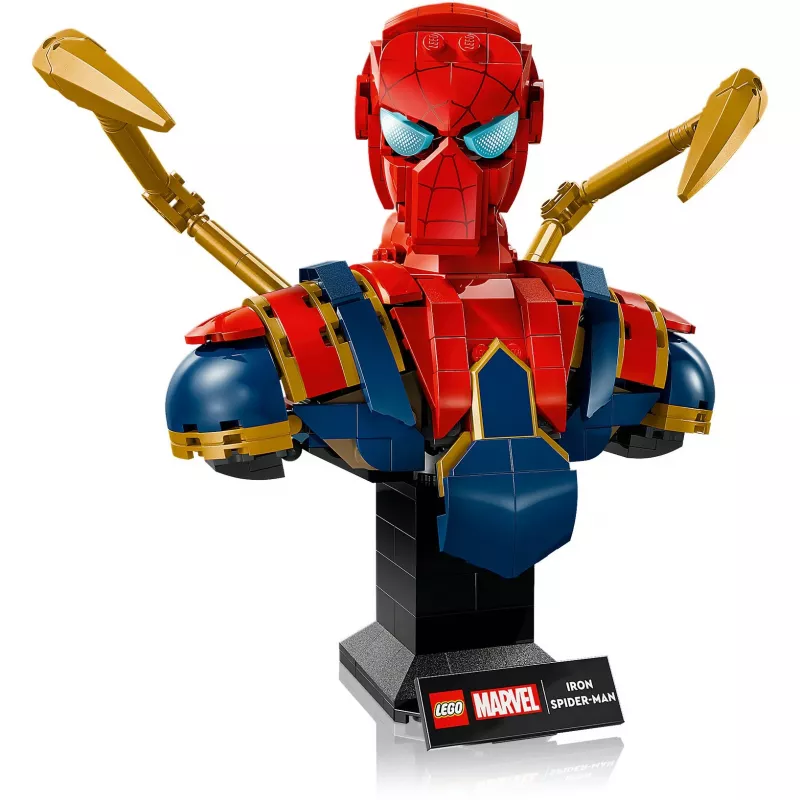 LEGO Marvel kolekcinė biustinė figūra Geležinis Žmogus-Voras 76326, 379 dalių, 18+ demonstracinis modelis, 170×200×110 mm