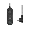 Prailginimo laidas LogiLink LPS262U 1,5 m 2 AC lizdai vidaus juodas