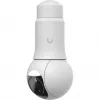 Ubiquiti UniFi G6 PTZ UVC-G6-PTZ-W IP saugos kamera, 4K 8 MP (3864x2160), dviejų objektyvų, 10x hibridinis zoom, vidaus ir lauko, IP66, PoE, tvirtinama prie lubų, sienos ar stulpo, 350° pasukimas, balta