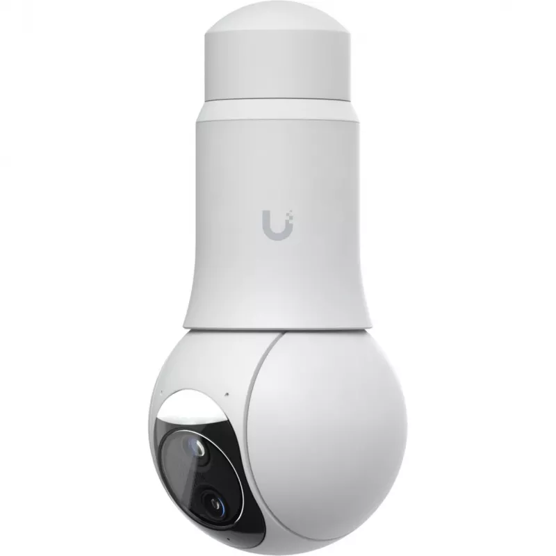 Ubiquiti UniFi G6 PTZ UVC-G6-PTZ-W IP saugos kamera, 4K 8 MP (3864x2160), dviejų objektyvų, 10x hibridinis zoom, vidaus ir lauko, IP66, PoE, tvirtinama prie lubų, sienos ar stulpo, 350° pasukimas, balta