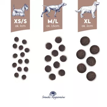 BALTICA regional flavours Small breeds Elniena su miško uogomis - sausas šunų ėdalas - 1kg