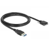USB laidas DeLOCK 1m USB 3.0 USB 3.2 Gen 1 Micro-USB B Juodas