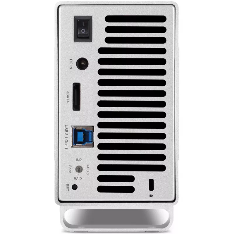 OWC Mercury Elite Pro Dual White – išorinis HDD dėklas 2× 3.5 colio SATA diskams, RAID 0/1/SPAN, USB Type‑B