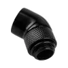 Alphacool 17246 45° kampinė jungtis aušinimo sistemai, 1/4 colio, juoda