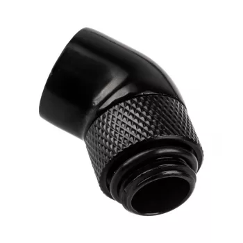 Alphacool 17246 45° kampinė jungtis aušinimo sistemai, 1/4 colio, juoda