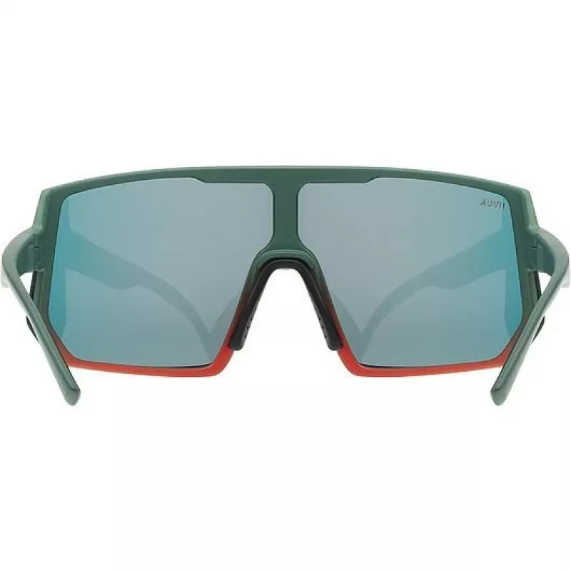 Universalūs sportiniai akiniai UVEX sportstyle 235 – Unisex, pusiau berėmiai, žali/raudoni