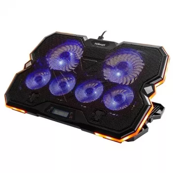 Hismart HS083144 Sulankstomas aušinimo stovas nešiojamam kompiuteriui su RGB ventiliatoriais