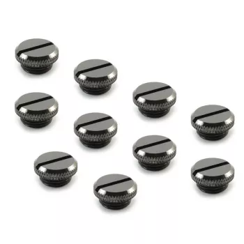 XSPC G1/4 colių V2 srieginis kamštis, 10 vnt. pakuotė – juodas chromas