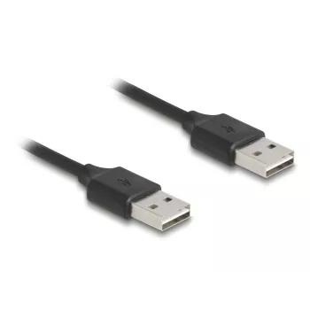 Susukamas laidas DeLOCK EASY-USB 2.0 Type-A vyriškas į Type-A vyrišką 0,5 m iki 0,8 m juodas