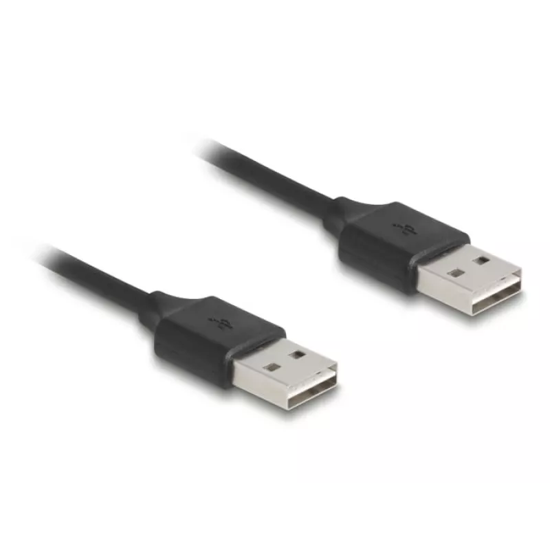 Susukamas laidas DeLOCK EASY-USB 2.0 Type-A vyriškas į Type-A vyrišką 0,5 m iki 0,8 m juodas