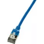 LogiLink Ultraflex SlimLine - Laidas - RJ-45 (kištukas) į RJ-45 (kištukas) - 1,5 m - 3,8 mm - ekranuotas PIMF - CAT 6a - Ekranuotas, be halogenų, liejinis - Mėlyna, RAL 5015