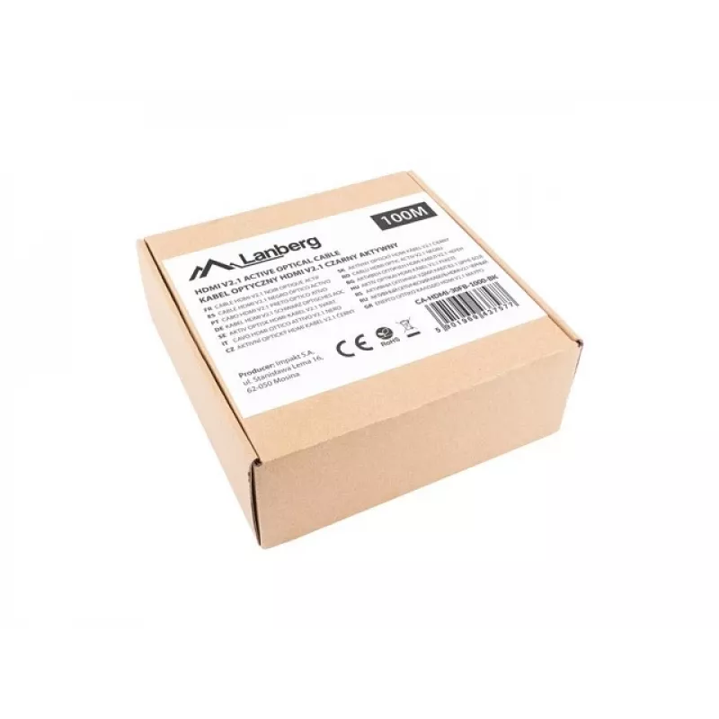 HDMI kabelis Lanberg CA-HDMI-30FB-1000-BK 100 m juodas