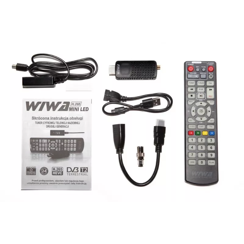 Dekoderis TV Wiwaj DVB-T2 HEVC Mini LED