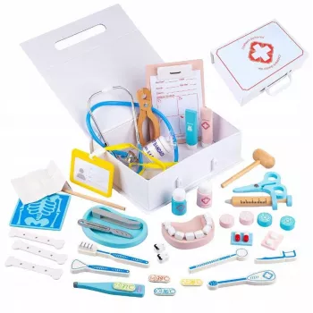 Vaikų medicinos žaidimų rinkinys Extralink Little Doctor Case, 43 dalys