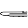 Satechi ST-P4SM USB-C 4-in-1 adapteris pilkas