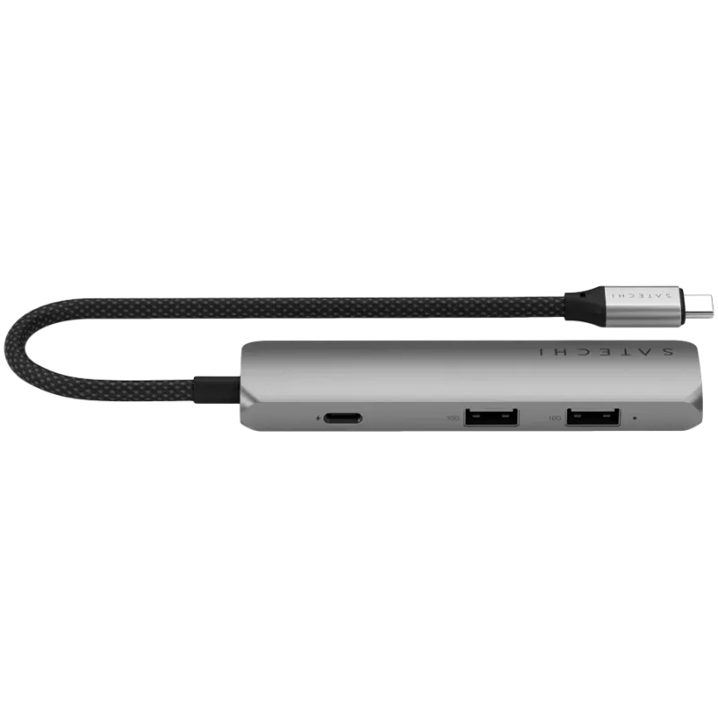 Satechi ST-P4SM USB-C 4-in-1 adapteris pilkas