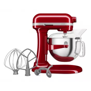 KitchenAid 5KSM60SPXEER stacionarus maišytuvas 375 W pilka, raudona, nerūdijantis plienas