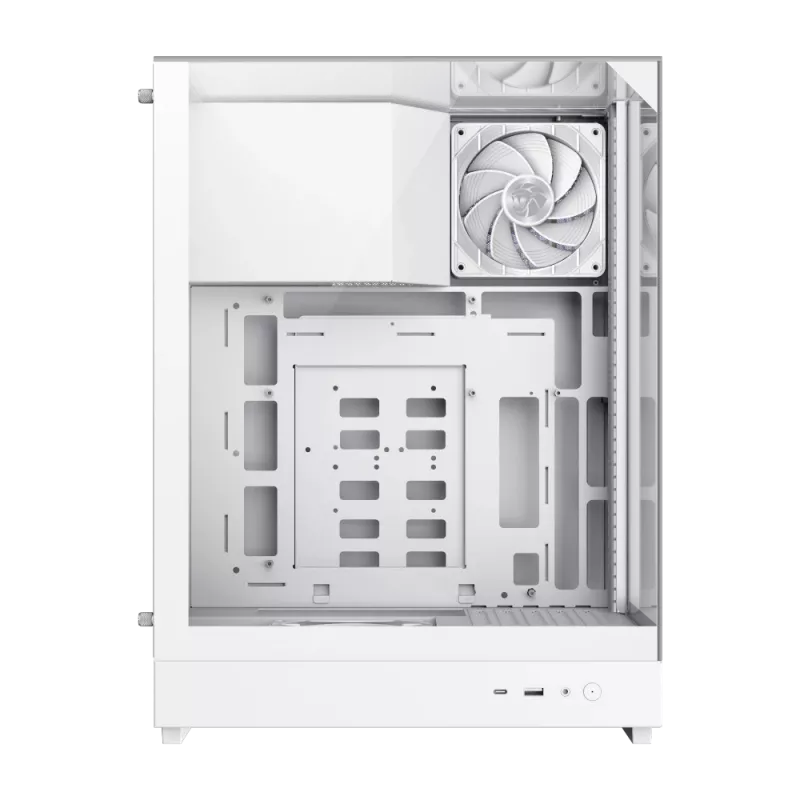 Gamemax T20 WH | Baltas M-ATX korpusas be maitinimo šaltinio