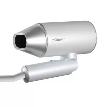 Plaukų džiovintuvas Maestro MR-213 2100W sulankstoma rankena, 2 greičiai, šalto oro pūtimas, dvigubos sienelės koncentratorius, sidabrinis