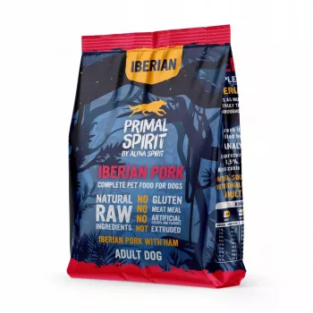 PRIMAL SPIRIT Iberian 70% Kiaulienos Kumpis – pusiau drėgnas šunų ėdalas – 1 kg