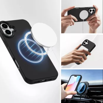 4smarts Silikoninis Dėklas Cupertino, skirtas Apple iPhone 16, suderinamas su MagSafe