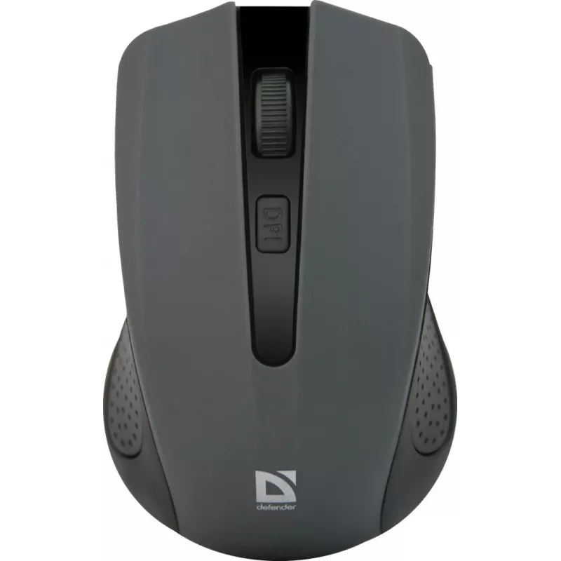 Belaidė optinė pelė DEFENDER MM-935 RF, ambidekstrinė, 1600 DPI, pilka, USB imtuvas, AAA baterijos