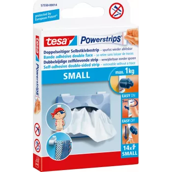 TESA Powerstrips Small lipniosios juostelės baltos 14 vnt.