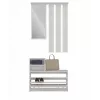 Spintelė batų laikymui VERA Cashmere GS1 — 1800×850×240 mm, su veidrodžiu, 1 lentyna, 6 kabliukais