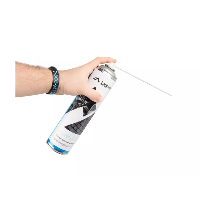 Suslėgto oro valiklis LANBERG CG-600FL-001 — 600 ml, kompiuterių valymui, Juoda/Mėlyna/Balta
