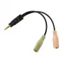 LogiLink garso adapteris – Mini-Phone 3,5 mm, 4 kontaktų (M) – Mini-Phone Stereo 3,5 mm (M) – 15 cm – juodas (CA0021)