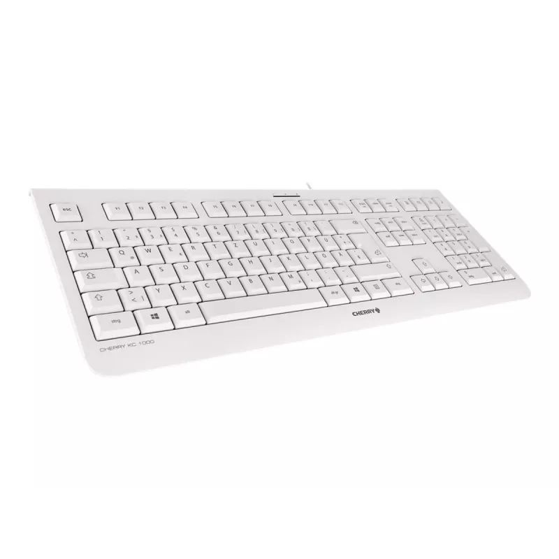 CHERRY KC 1000 klaviatūra biurui USB QWERTZ vokiška pilka