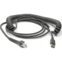 Datalogic USB kabelis, Type-A, spiralinis, 3,6m (CAB-467)