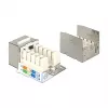 Keystone modulis DELOCK 86404 — RJ-45 sidabrinis, 38,5×22,3×17,3 mm