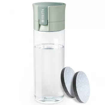 Daugkartinio naudojimo vandens butelis BRITA Fill&Go Vital 600 ml su įmontuotu MicroDisc filtru, Žalias