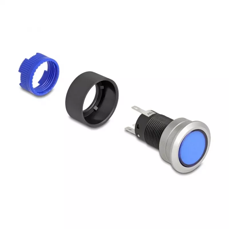 Mygtukas DELOCK 22049 22 mm, 5 litavimo gnybtai, montavimui į skydą