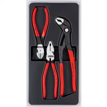 Knipex replių rinkinys Power Pack su 3 poliruotomis plastikinėmis termoformuotomis dalimis