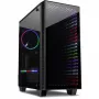Korpusas INTER-TECH X-608 INFINITY MICRO, microATX, RGB, priekinis ir šoninis grūdintas stiklas, be maitinimo šaltinio