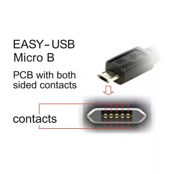 USB laidas DeLOCK 83845 USB 2.0 0,5 m USB A Micro-USB B juodas