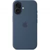 Apple MYY23ZM/A silikoninis dėklas su MagSafe, skirtas iPhone 16, mėlynas (Denim)