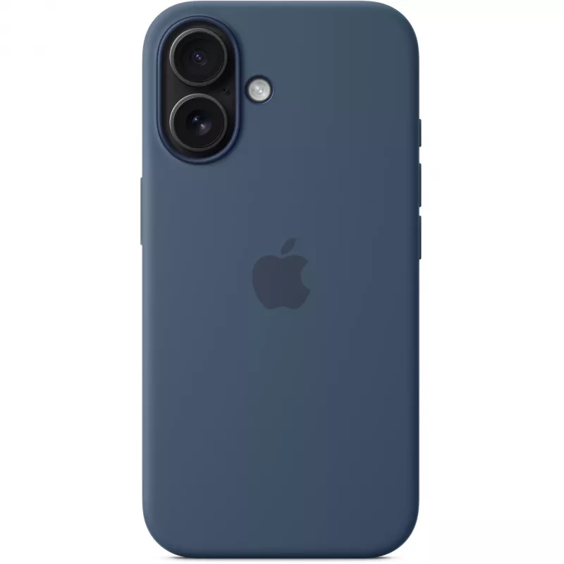 Apple MYY23ZM/A silikoninis dėklas su MagSafe, skirtas iPhone 16, mėlynas (Denim)
