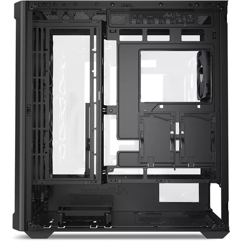 Korpusas PC Sharkoon AK4W RGB Strip Midi Tower Juodas