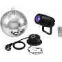 Disko kamuolio rinkinys EUROLITE 20 cm su motoru ir PST-5 QCL Spot LED