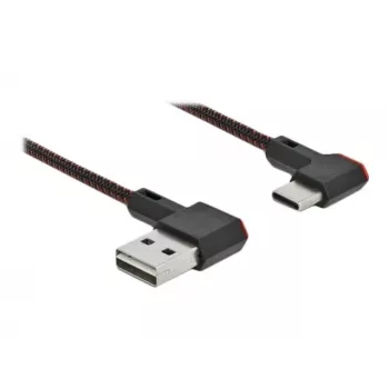 USB laidas DeLOCK EASY-USB 2.0 Type-A kištukas į Type-C kištuką 0,5 m juodas