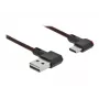 USB laidas DeLOCK EASY-USB 2.0 Type-A kištukas į Type-C kištuką 0,5 m juodas