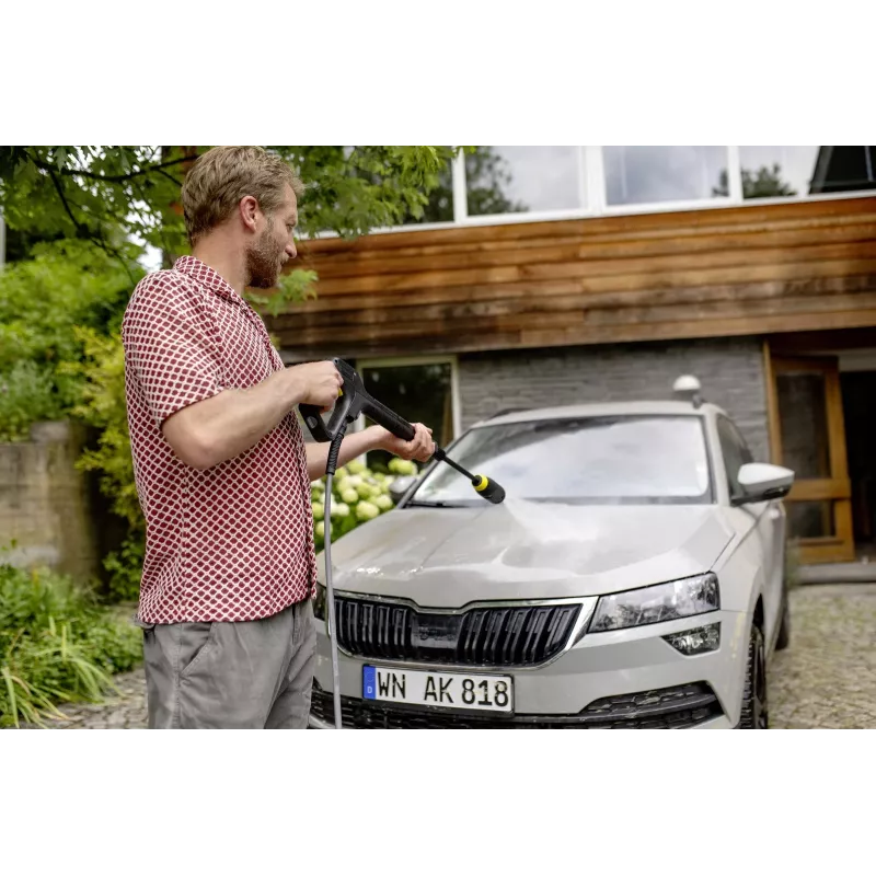 Slėginis plovimo aparatas Kärcher K 4 Comfort Premium, vertikalus, elektrinis, 420 l/h, geltona