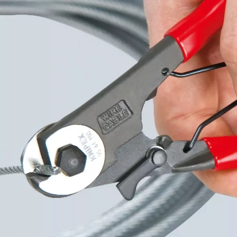 Knipex 95 61 150 kabelių užspaudimo replės juoda, raudona, sidabrinė