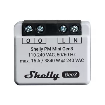 Shelly PM Mini Gen3 energijos matuoklis, 2 vnt. rinkinys