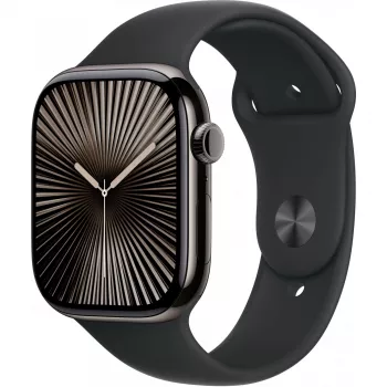 Apple Watch S10 šiferio titano sportinis dirželis juodas S/M GPS + Cellular 46mm MWYD3QF/A 2024