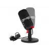 BLOW studijinis mikrofonas su LED stovu – laidinis USB 2.0, 20–16000 Hz, jautrumas -50 dB, 237 g